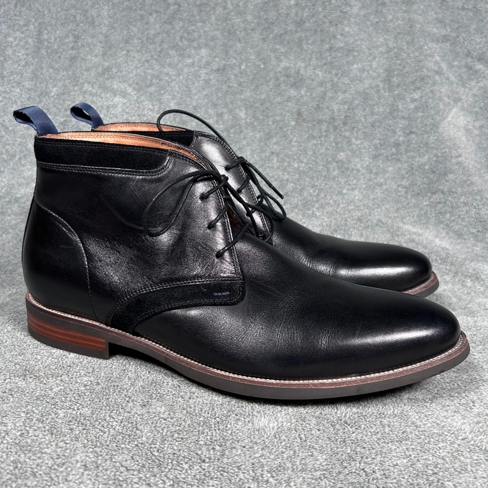 Florsheim Chukka Boots 15167-001 Black Leather Comfortech Mens 10M
